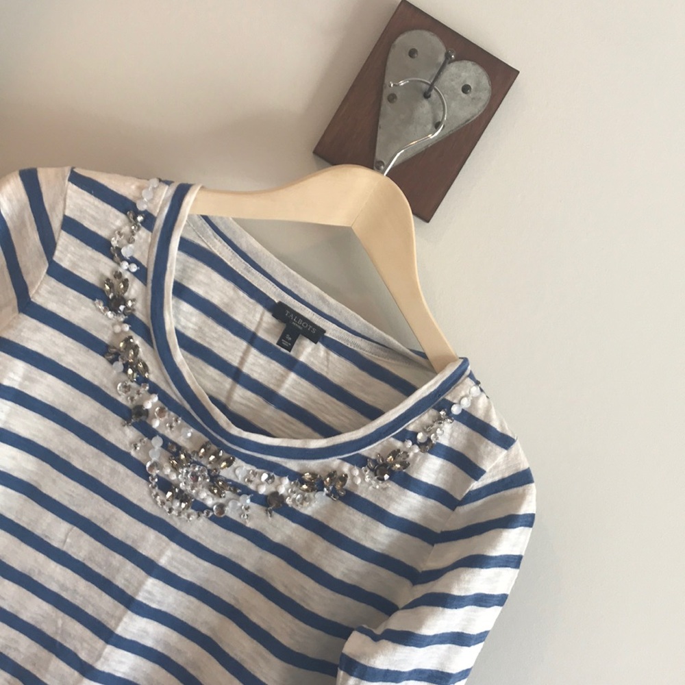 Talbots Petite small striped shirt